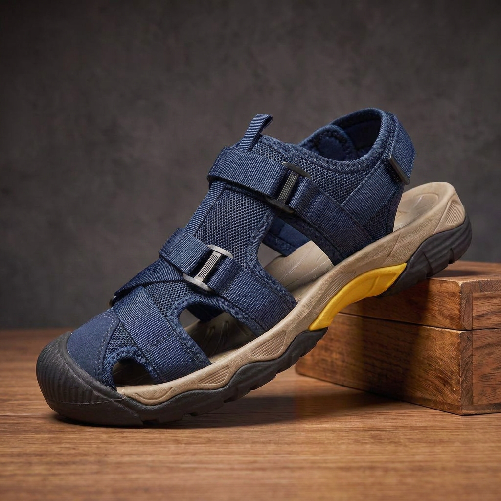 Ridgeworth Grip-Sole Trail Sandals - Blue
