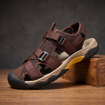 Ridgeworth Grip-Sole Trail Sandals - Coffee