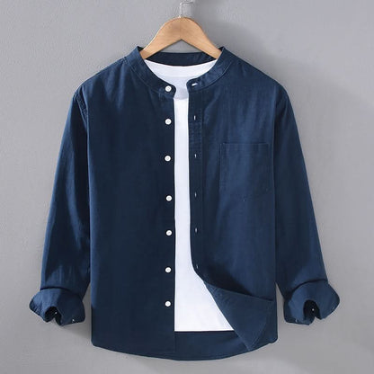 Riley Casual Linen Shirt - Blue