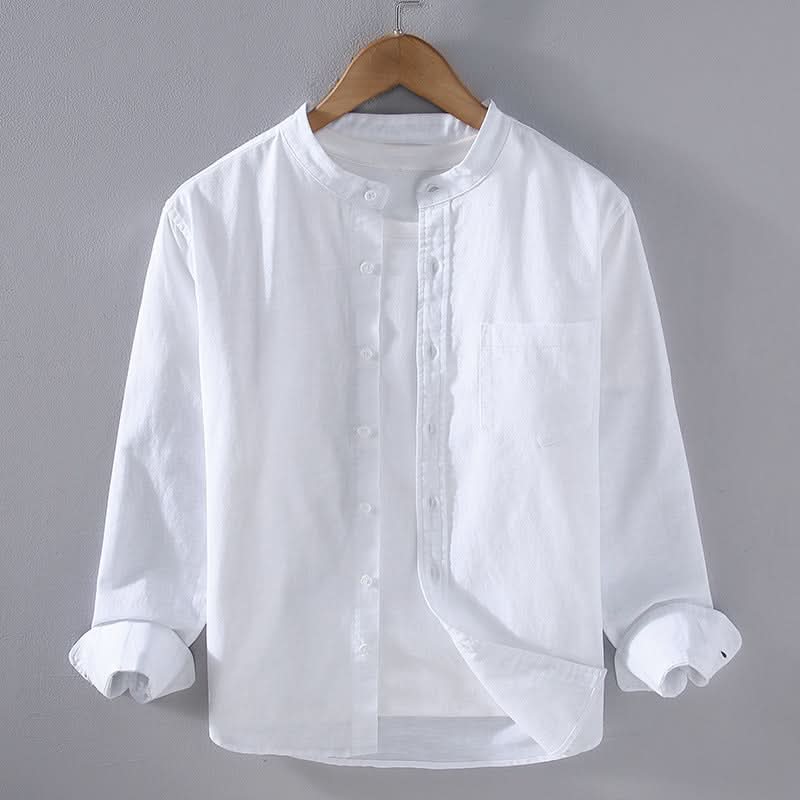 Riley Casual Linen Shirt - White