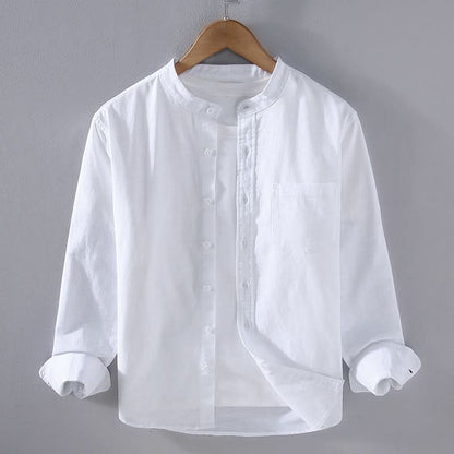 Riley Casual Linen Shirt - White