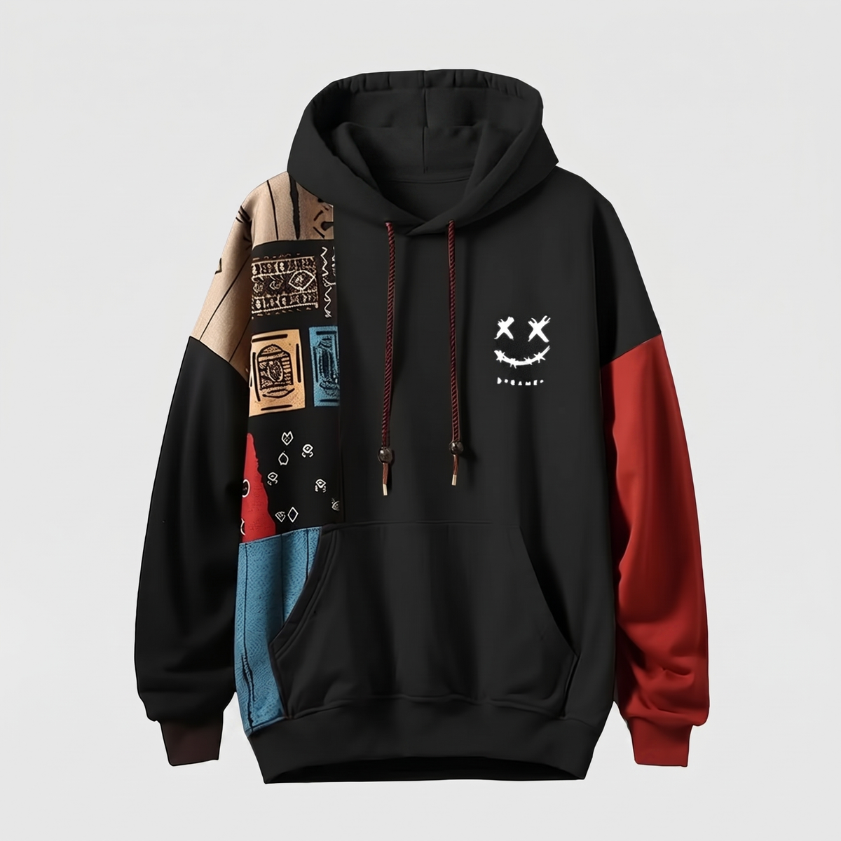 Riot Contrast Hoodie - Black