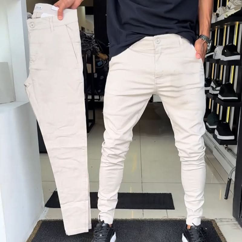 Riverside Slim Trousers - Beige