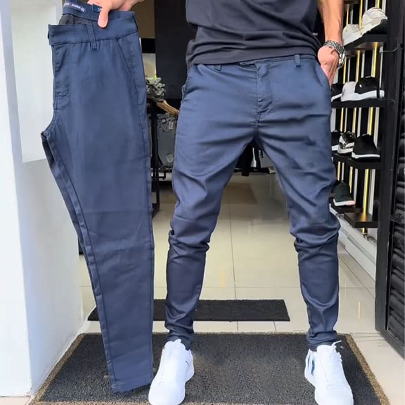 Riverside Slim Trousers - Navy blue