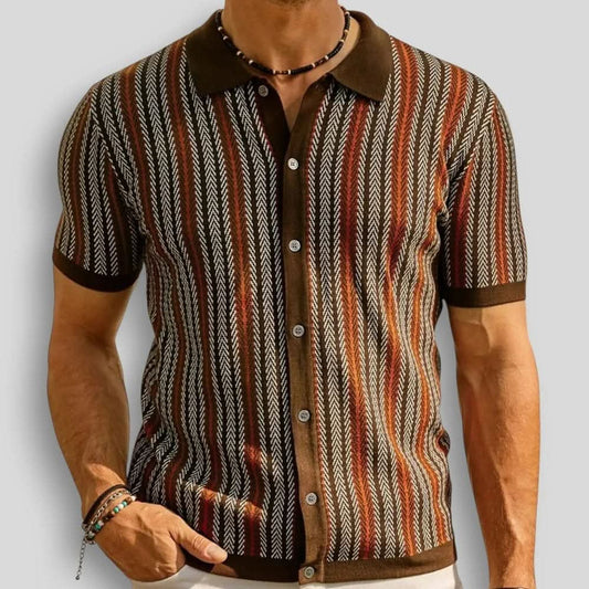 Riverton Stripe Shirt - Brown
