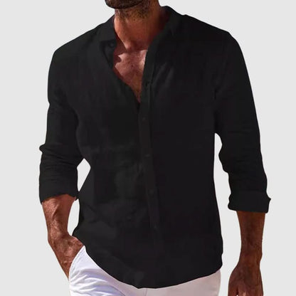 Riviera Linen Shirt - Black