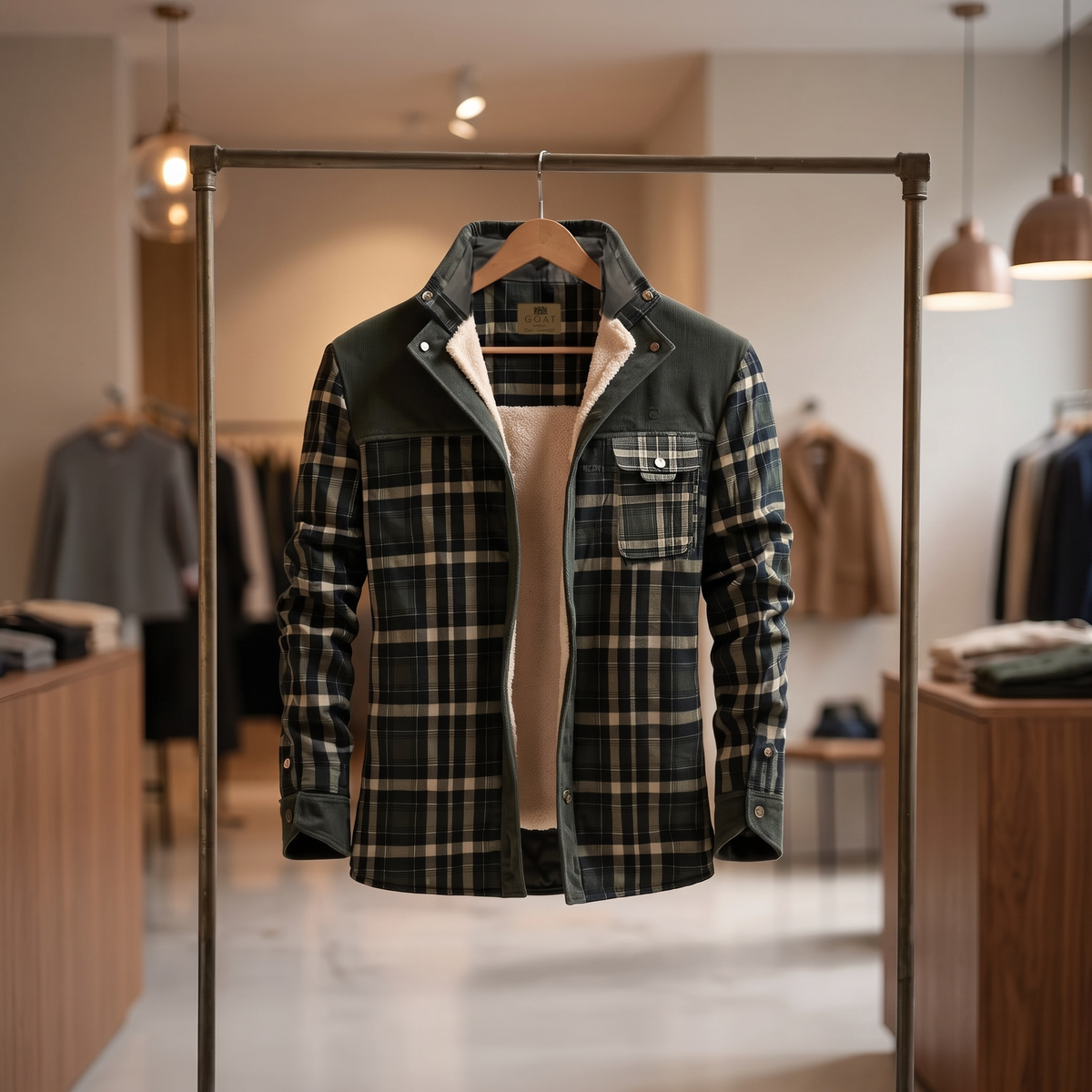 Rivingdale Fleece-Lined Jacket - Gray and Green