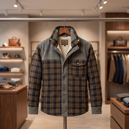 Rivingdale Fleece-Lined Jacket - Grey and Brown