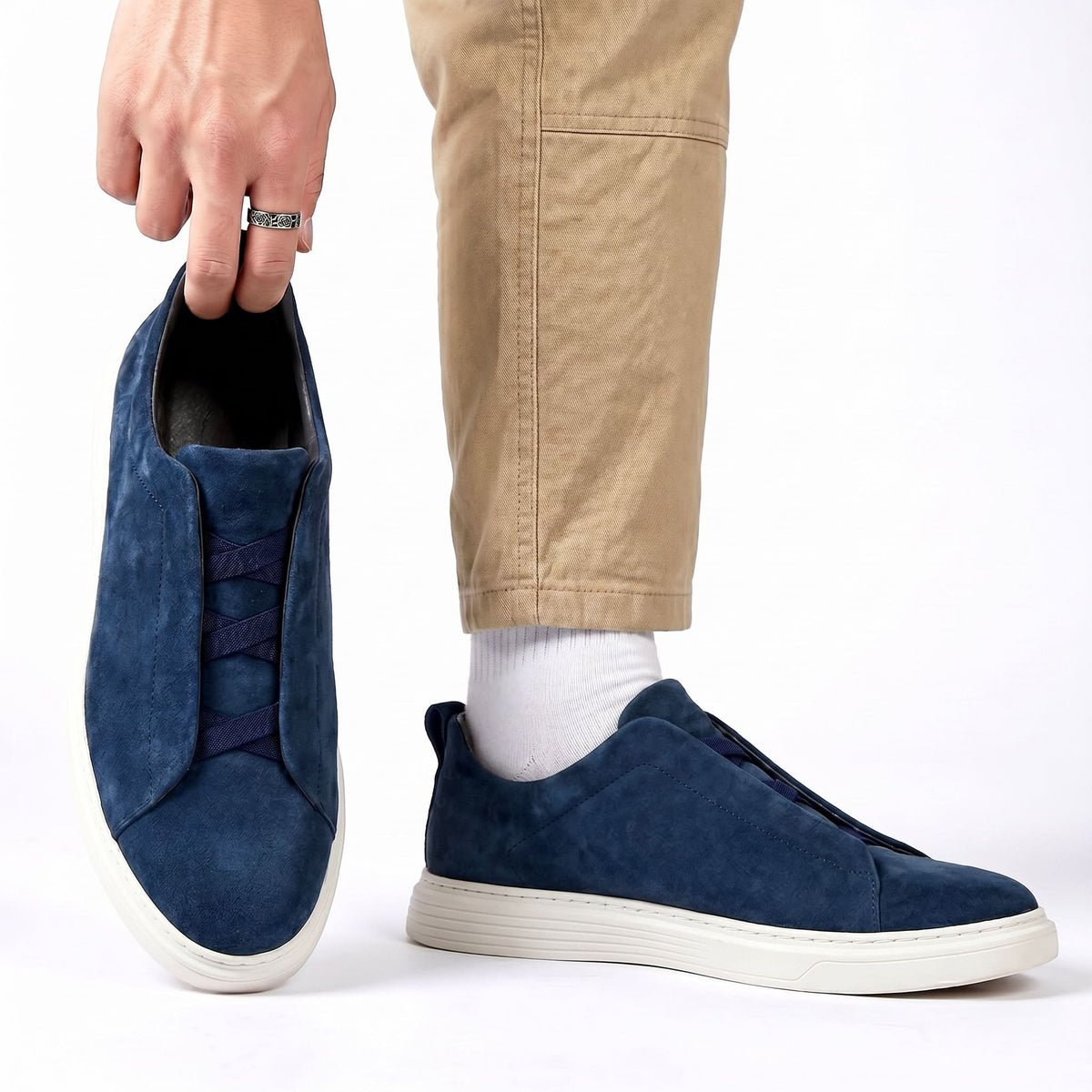 Rivington Suede-Look Comfort Trainers