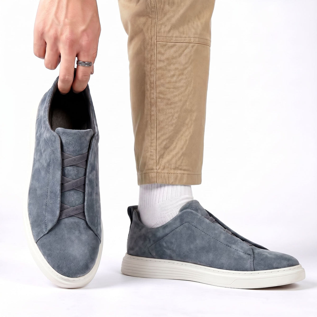 Rivington Suede-Look Comfort Trainers
