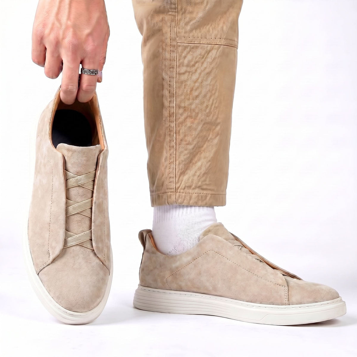 Rivington Suede-Look Comfort Trainers