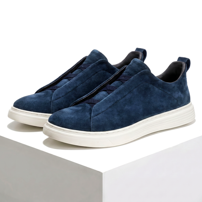 Rivington Suede-Look Comfort Trainers - Blue