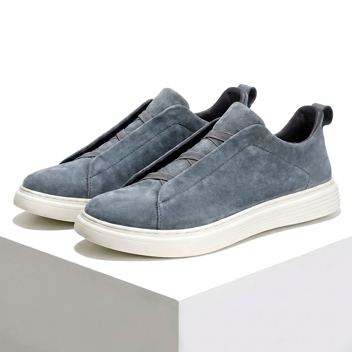 Rivington Suede-Look Comfort Trainers - Grey