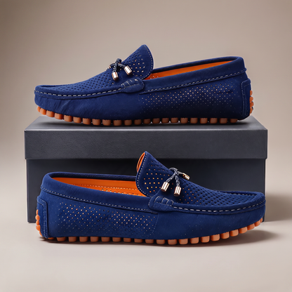 Rookmere Perforated Loafers - Blue