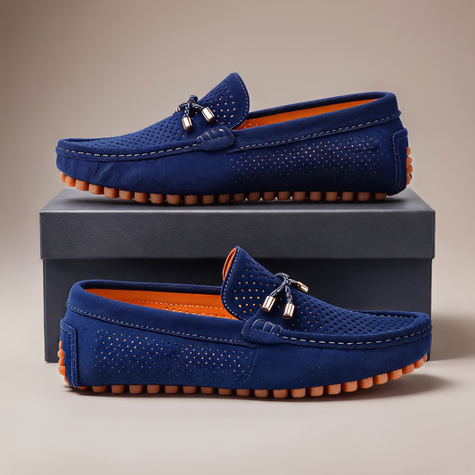 Rookmere Perforated Loafers - Blue