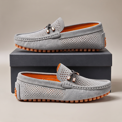Rookmere Perforated Loafers - Grey