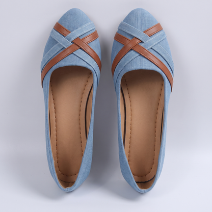 Roos Comfort Slip-Ons - Light Blue