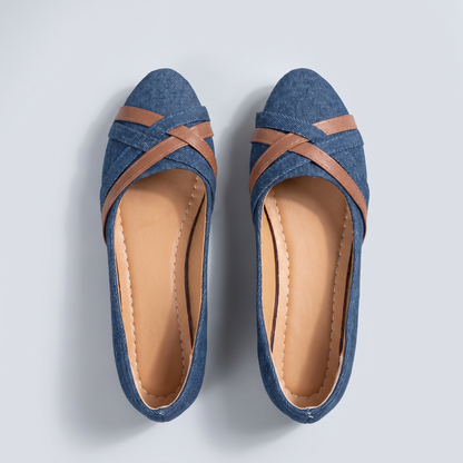 Roos Comfort Slip-Ons - Navy