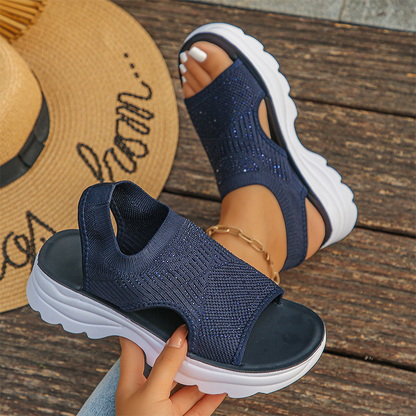 Rosalie Air Mesh Sandals - Dark Blue
