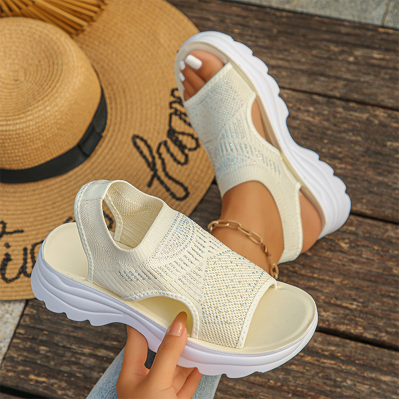 Rosalie Air Mesh Sandals - Light Yellow