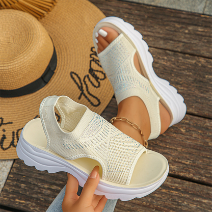 Rosalie Air Mesh Sandals - Light Yellow