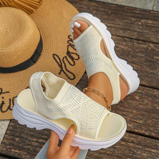 Rosalie Air Mesh Sandals - Light Yellow