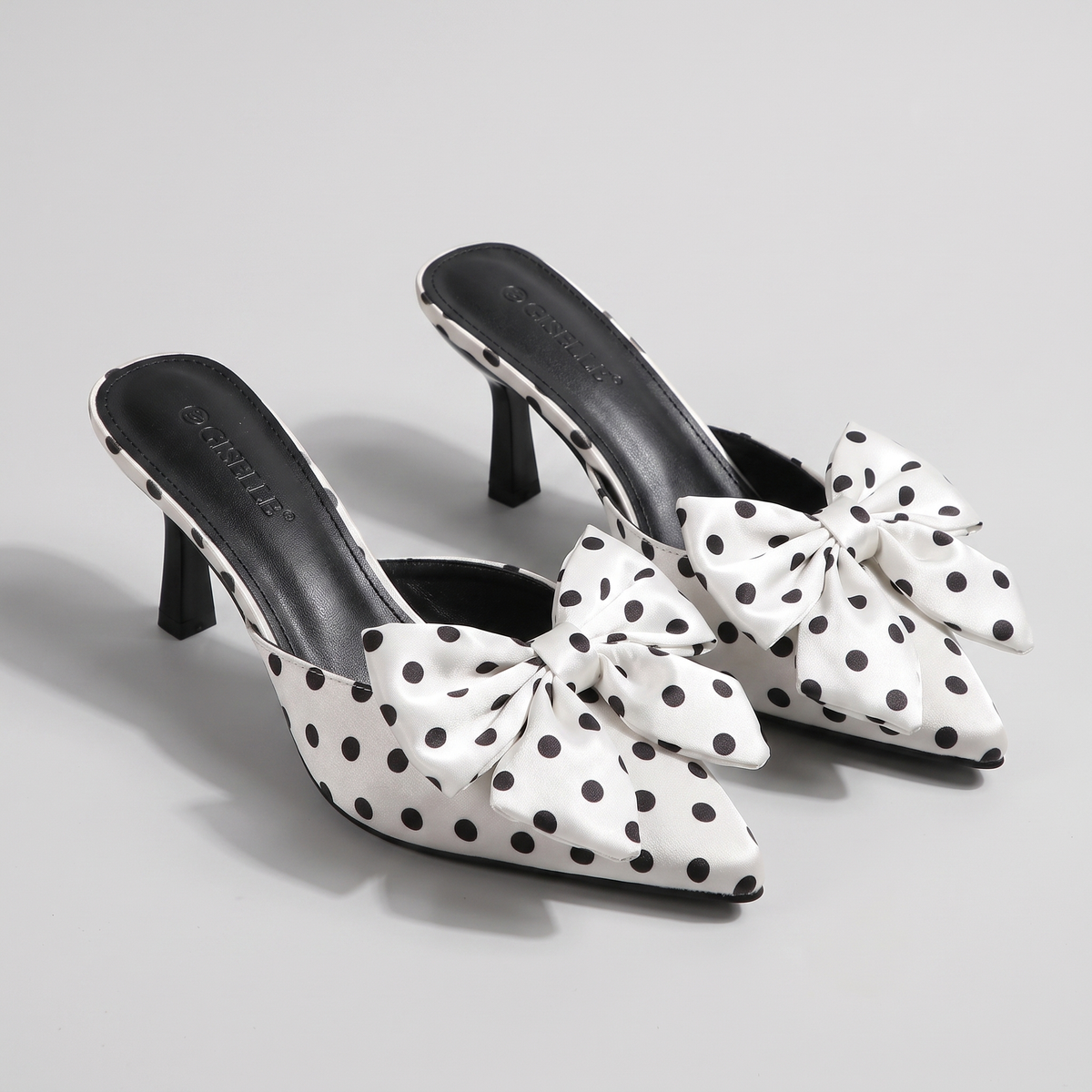 Rosalind Polka-Dot Court Shoes - White