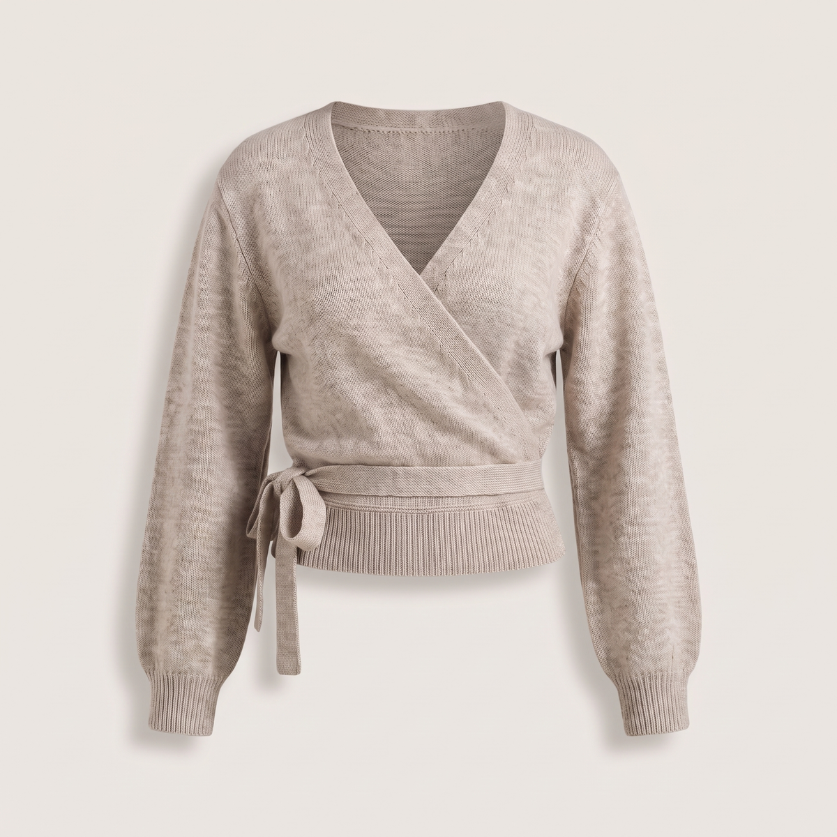 Rosalind Wrap Knit Jumper - Khaki
