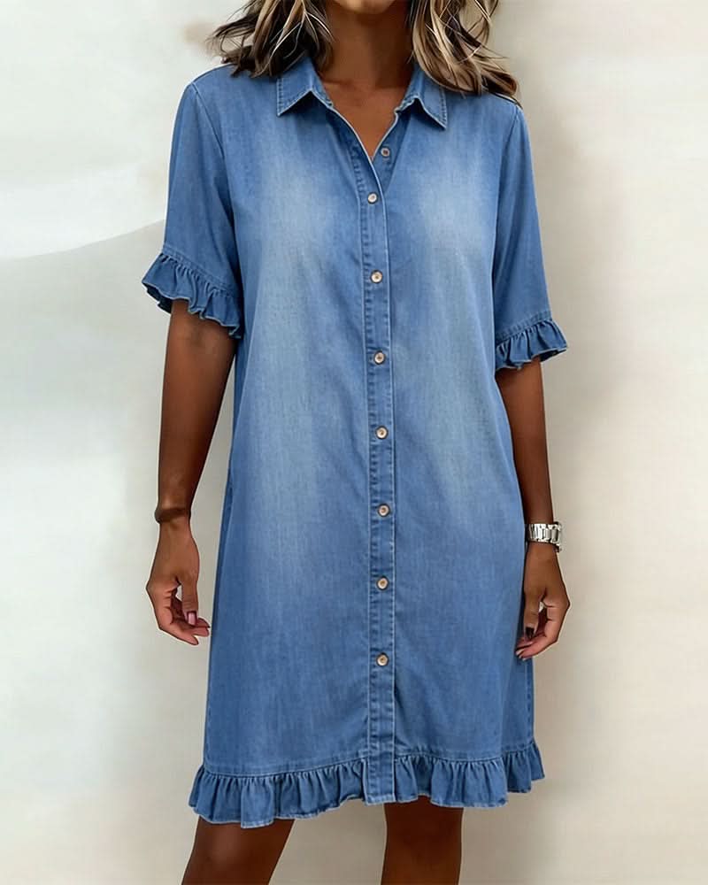 Rosamere Flattering Denim Dress - Blue