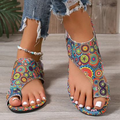 Rosamere Slingback Flats - Azure Mandala