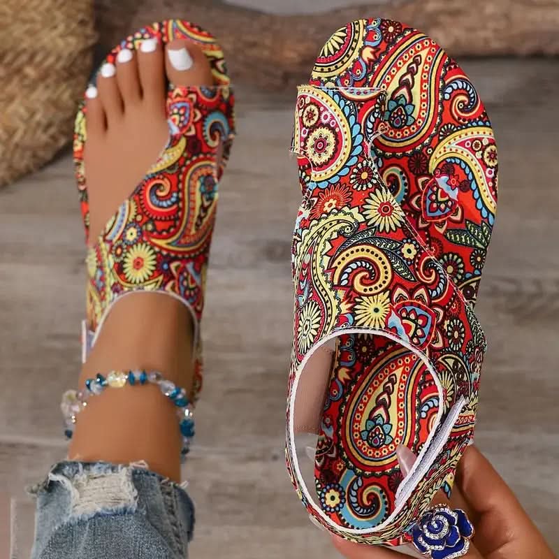 Rosamere Slingback Flats - Crimson Mosaic