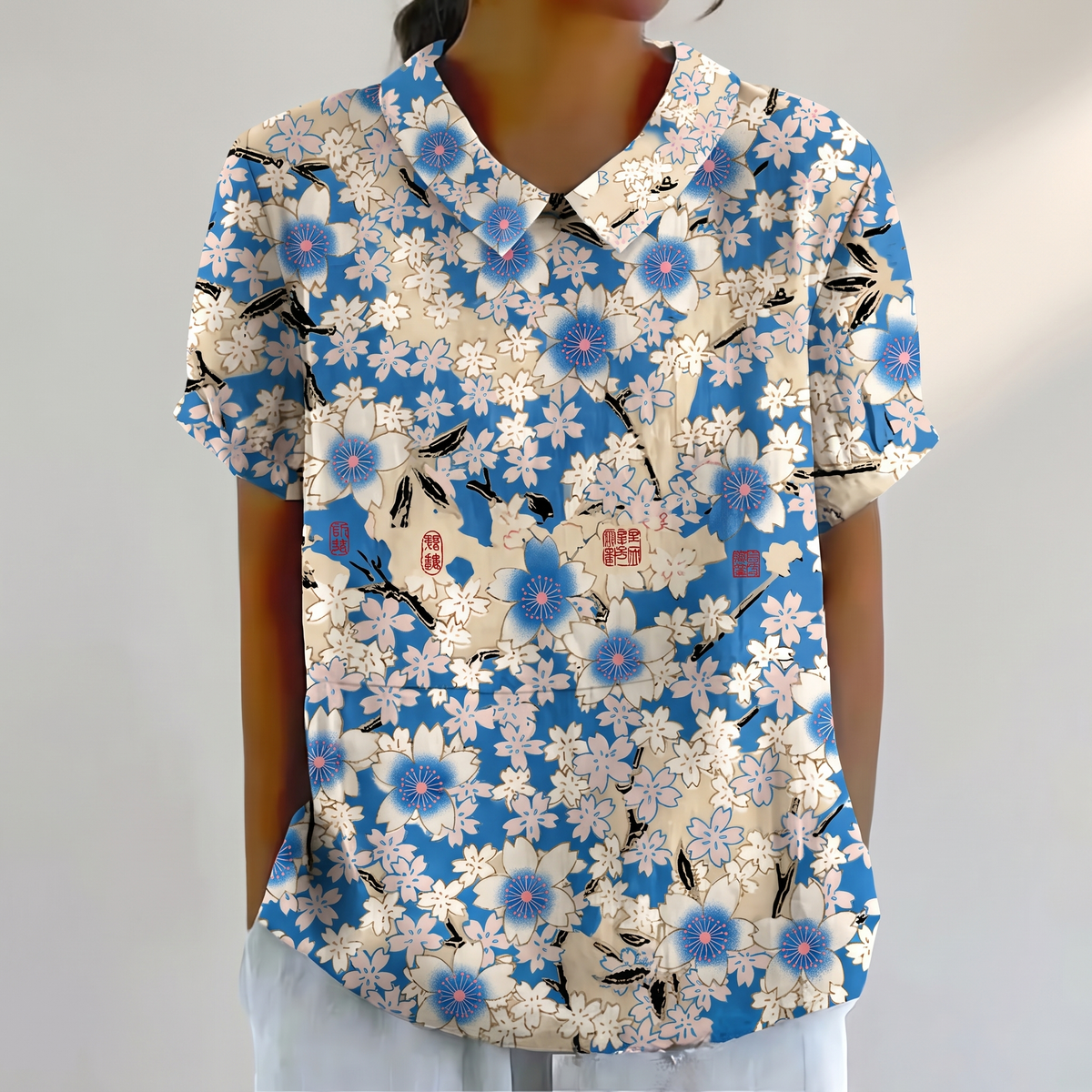 Rosedene Sage Floral Blouse - Floral Print