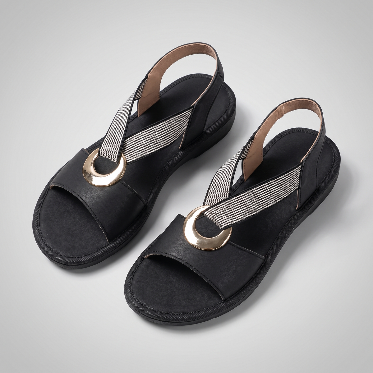 Rosmere Coastal Sandals - Black