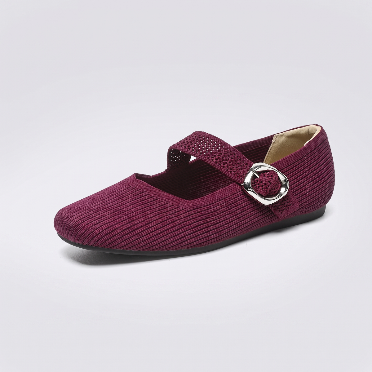 Rosmere Flexible Ballet Flats - Burgundy