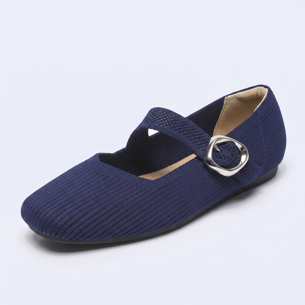 Rosmere Flexible Ballet Flats - Navy Blue