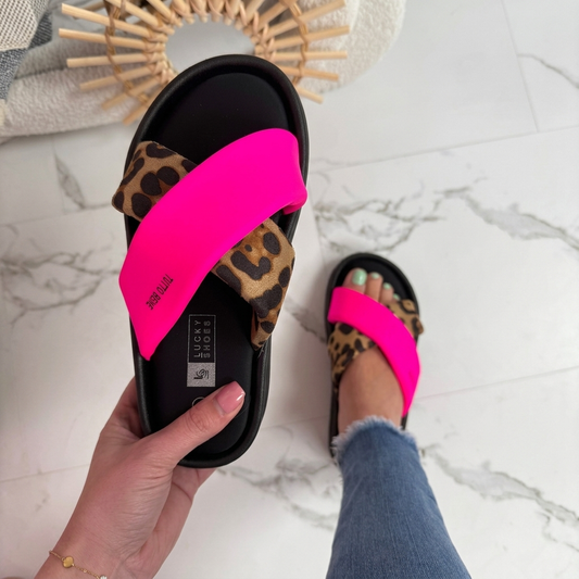 Rosmira Cross-Strap Summer Slides - Leo