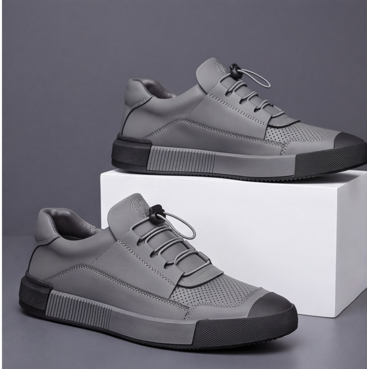 Rothbury Leather-Look Trainers