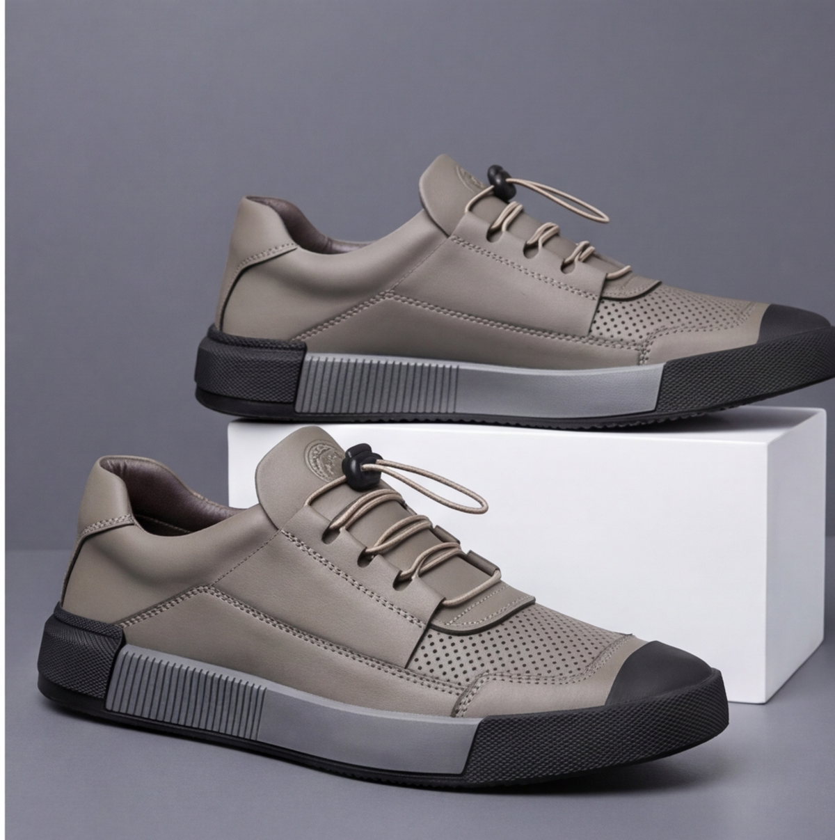 Rothbury Leather-Look Trainers