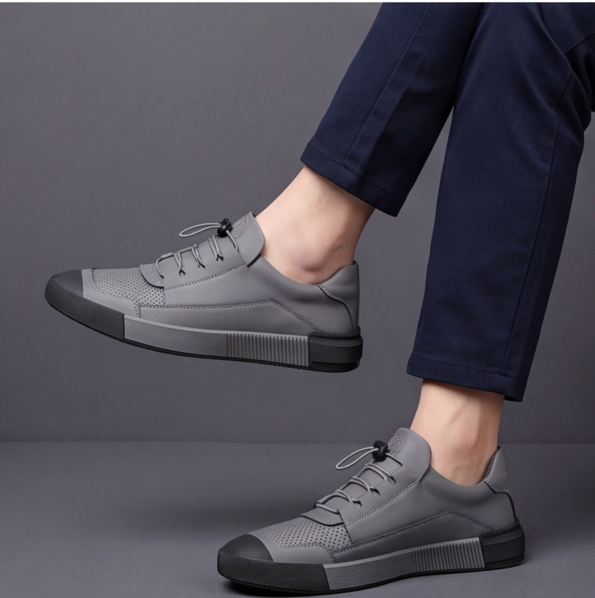 Rothbury Leather-Look Trainers