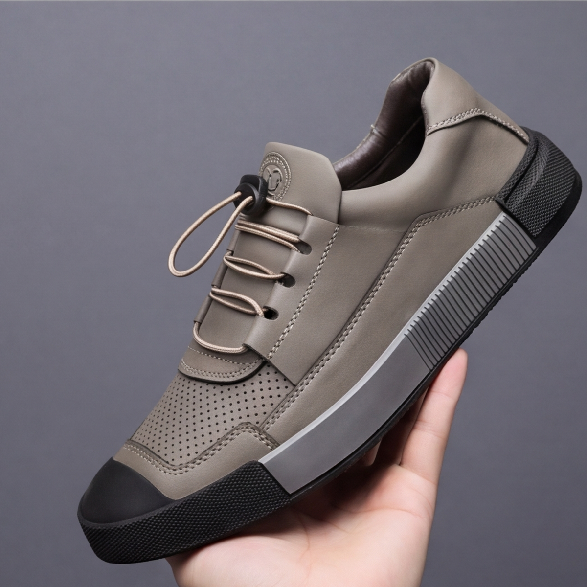 Rothbury Leather-Look Trainers