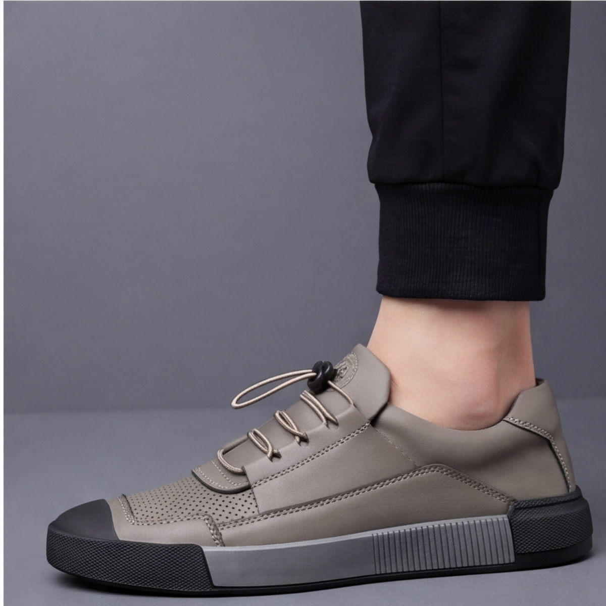Rothbury Leather-Look Trainers
