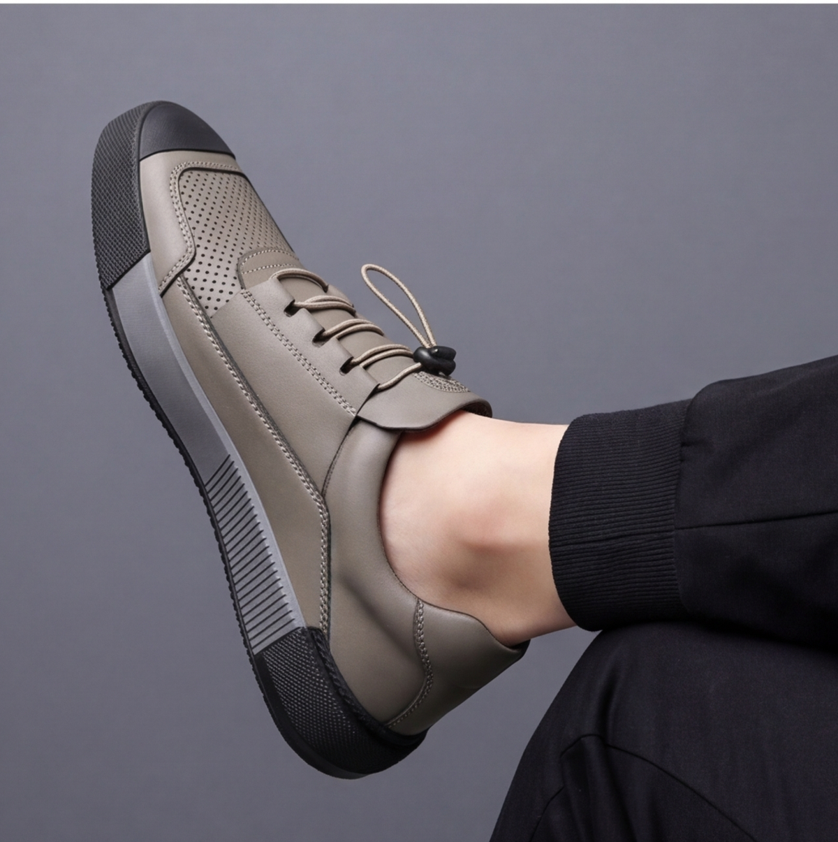 Rothbury Leather-Look Trainers