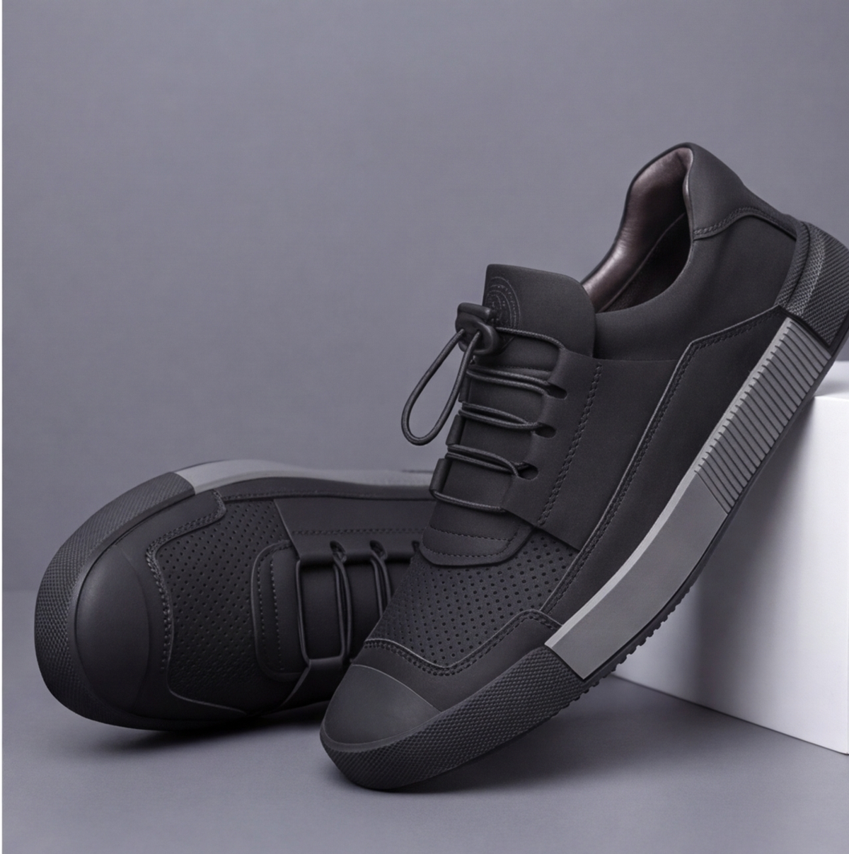 Rothbury Leather-Look Trainers