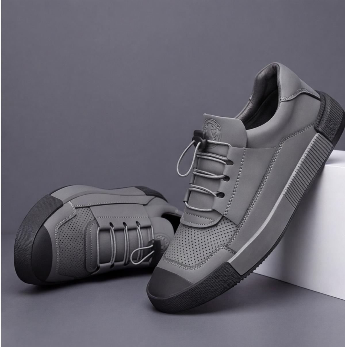 Rothbury Leather-Look Trainers