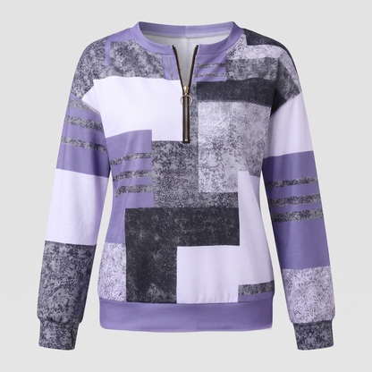 Rowan Cosy Zip Sweater - Purple