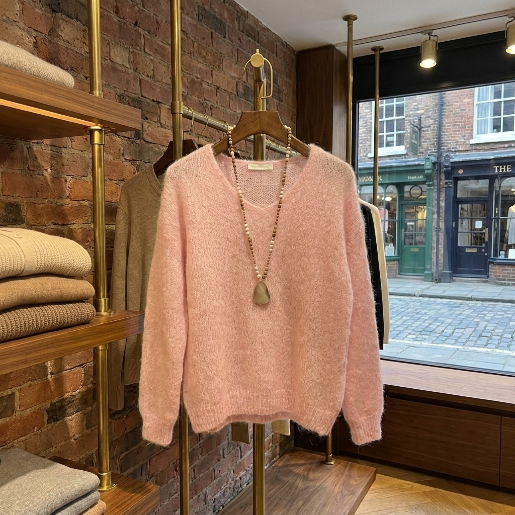 Rowan Everyday V-Neck Knit - Pink