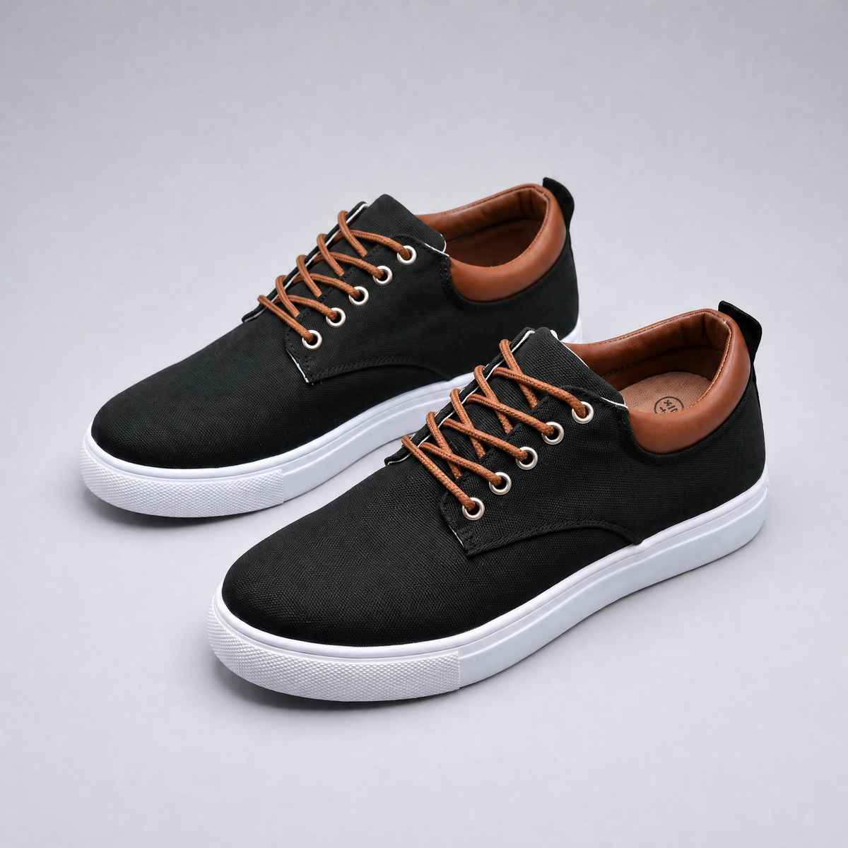 Rupert Casual Canvas Trainers - Black