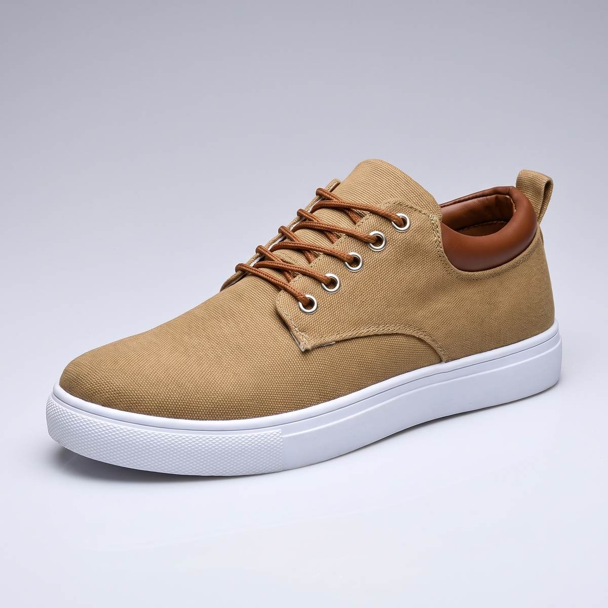 Rupert Casual Canvas Trainers - Khaki