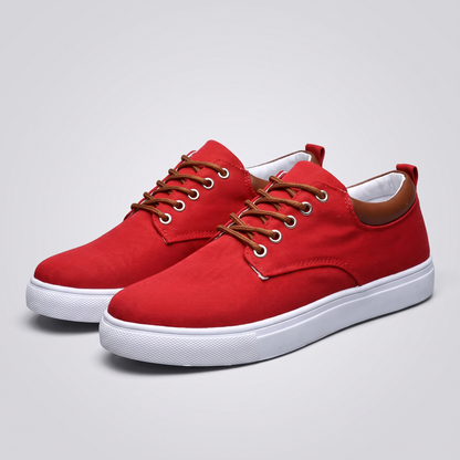 Rupert Casual Canvas Trainers - Red