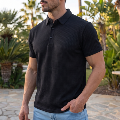 Ruxley Soft-Touch Minimal Polo - Black